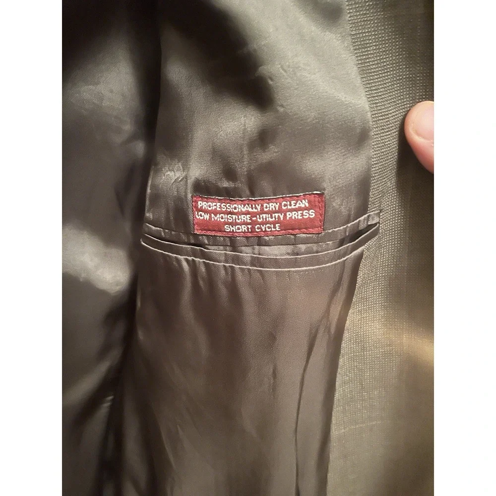 Jos. A. Bank Mens Sport Coat Blazer Jacket‎ Size 42 Grey Pinstripe 2-Button VTG